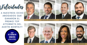 The Carlson Law Firm se complace en anunciar que ocho de nuestros abogados de Austin han sido nombrados los mejores abogados de Austin Monthly.