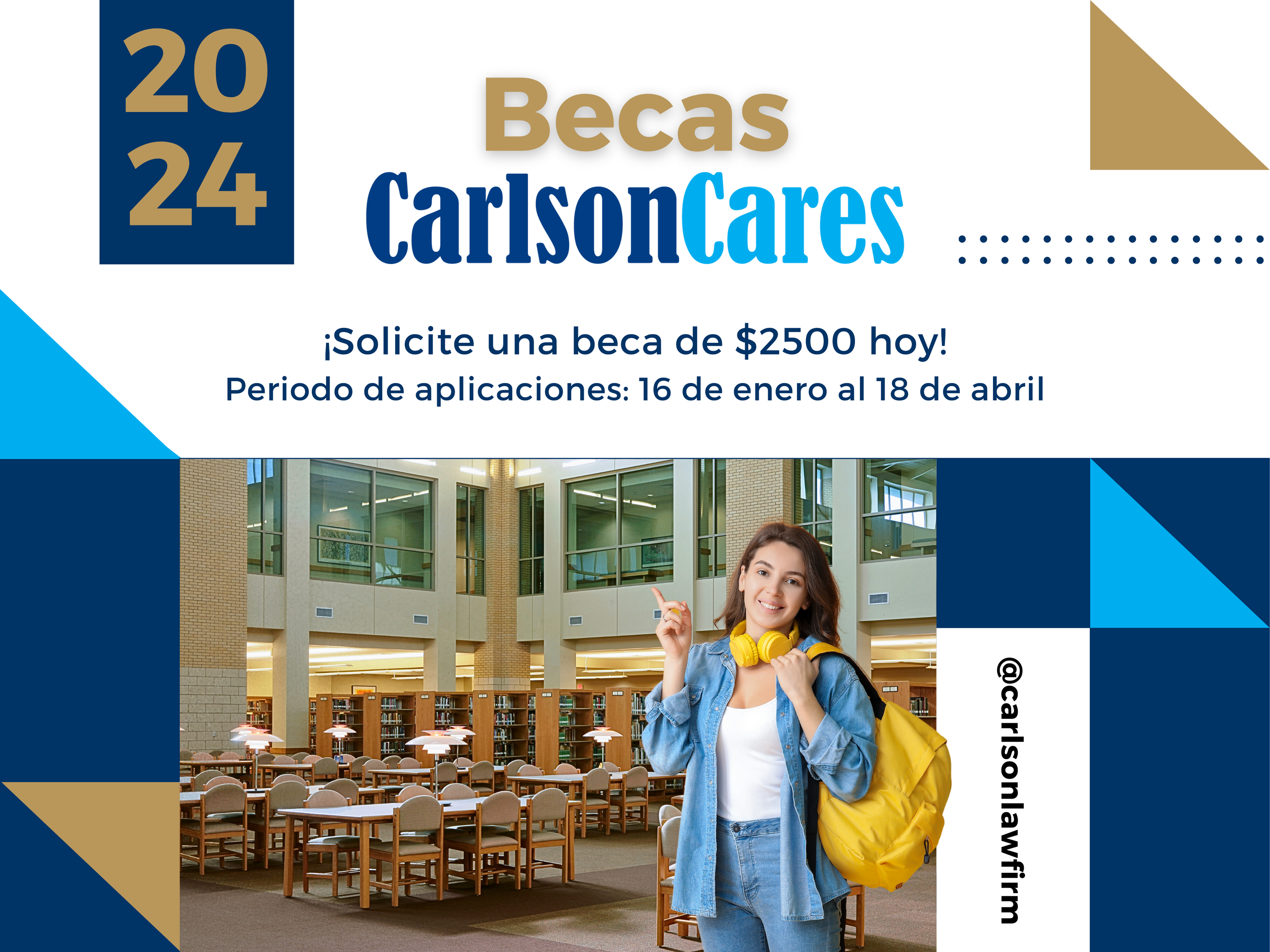Becas para estudiantes de Texas; pueden obtener $2500 con la Beca Carlson Cares.