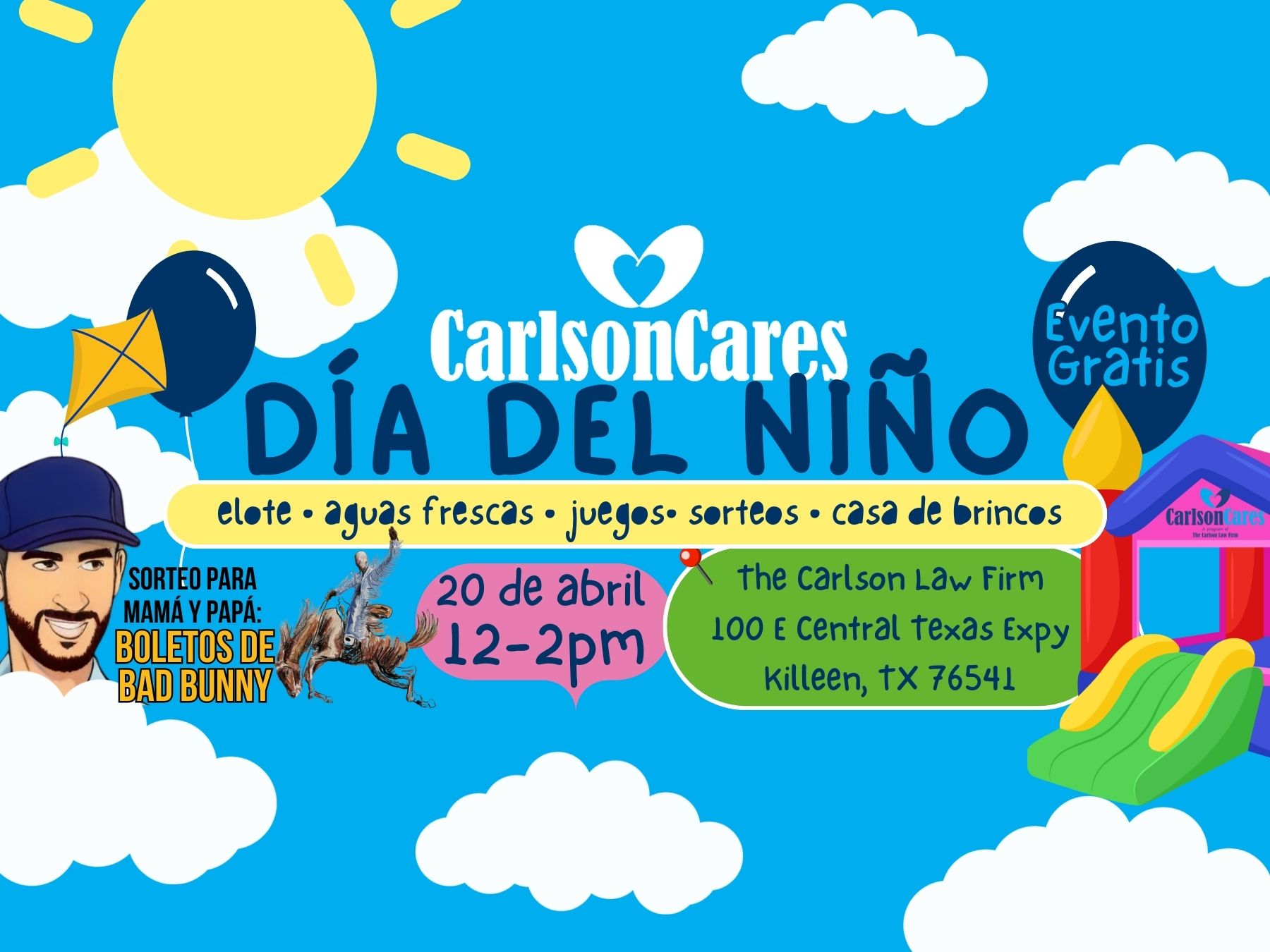 2024 Dia del Niño, Carlson Cares, Carlson Law Firm, Evento, Celebración, Texas, Abogados