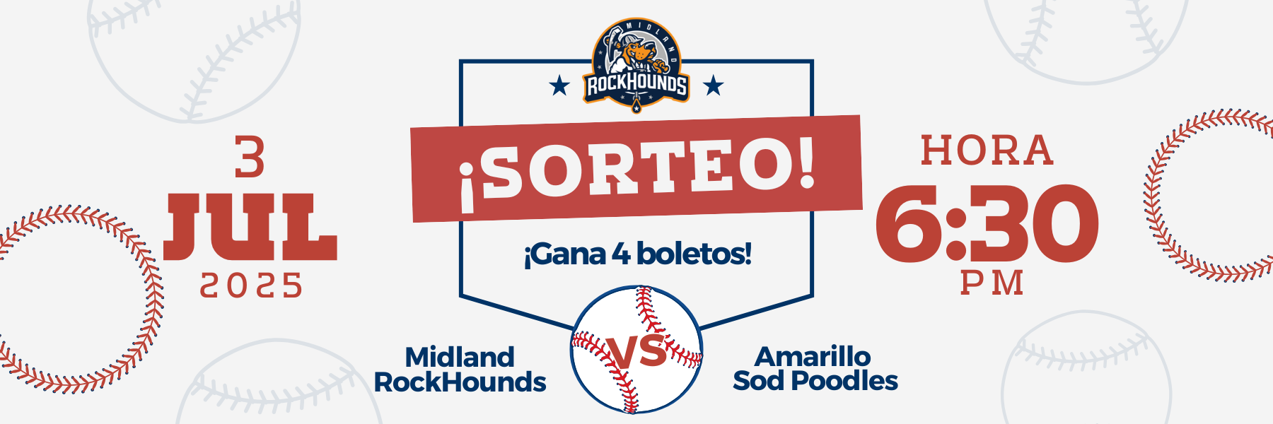 Sorteo de beisbol en Midland para cuatro boletos de entrada al juego de los RockHounds
