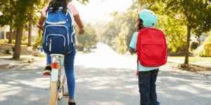 Seguridad caminando y en bicicleta a la escuela