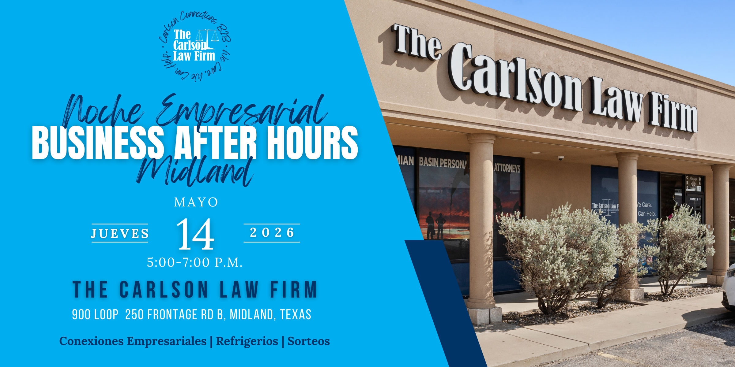Noche empresarial en Midland 2026 con la cámara de comercio Midland Chamber of Commerce