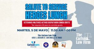 The Carlson Law Firm celebra comida gratuita para militares de San Ángelo