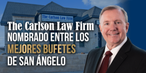 La comunidad eligió a The Carlson Law Firm como el mejor bufete de abogados de San Angelo en los Community Choice Awards 2026