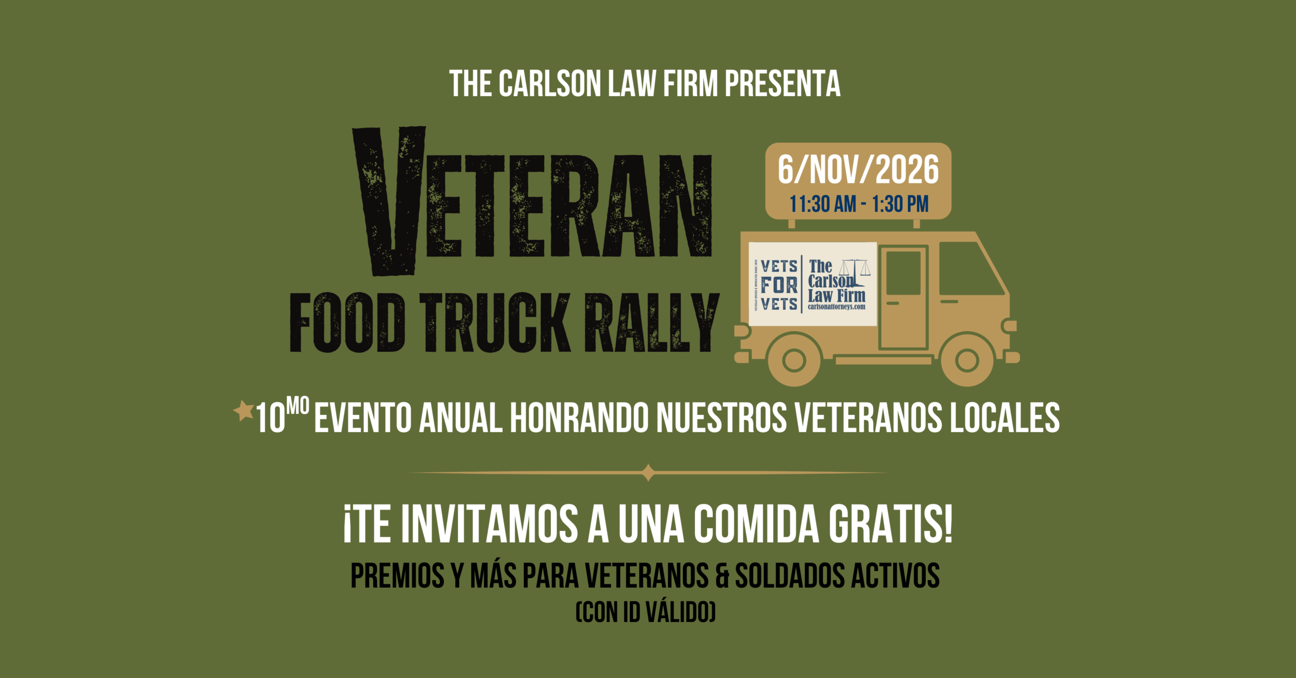 festival de food trucks para veteranos en Killeen, 10.º Veterans Food Truck Rally, comida gratis para veteranos y militares en Killeen