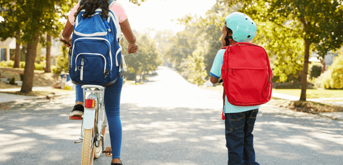 Seguridad caminando y en bicicleta a la escuela