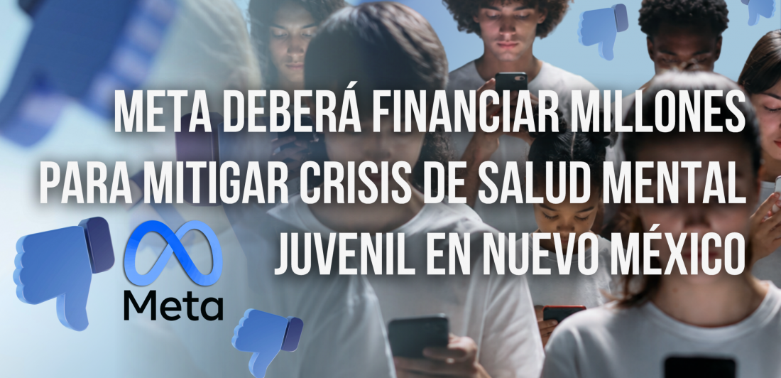 Meta pagará Millones por crisis de salud mental juvenil