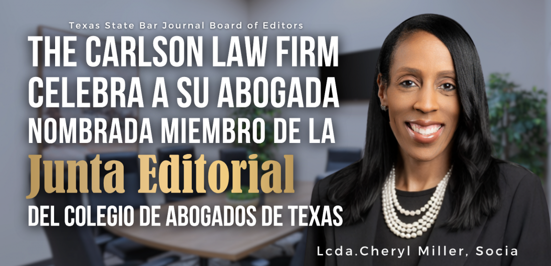 Cheryl agobada nombrada al consejo editorial del colegio de abogados de Texas 2026