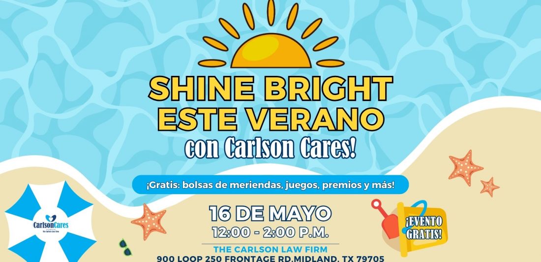 Actividad de verano para niños en Midland 2026, Shine Bright Con Carlson Cares
