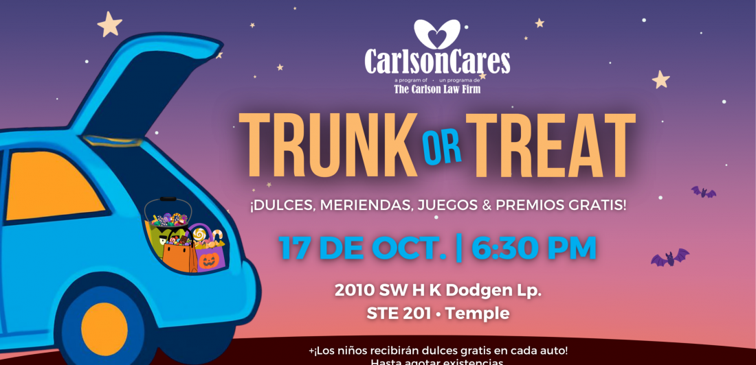 Halloween gratis en Temple con Trunk-or-Treat 2026 de Carlson Cares
